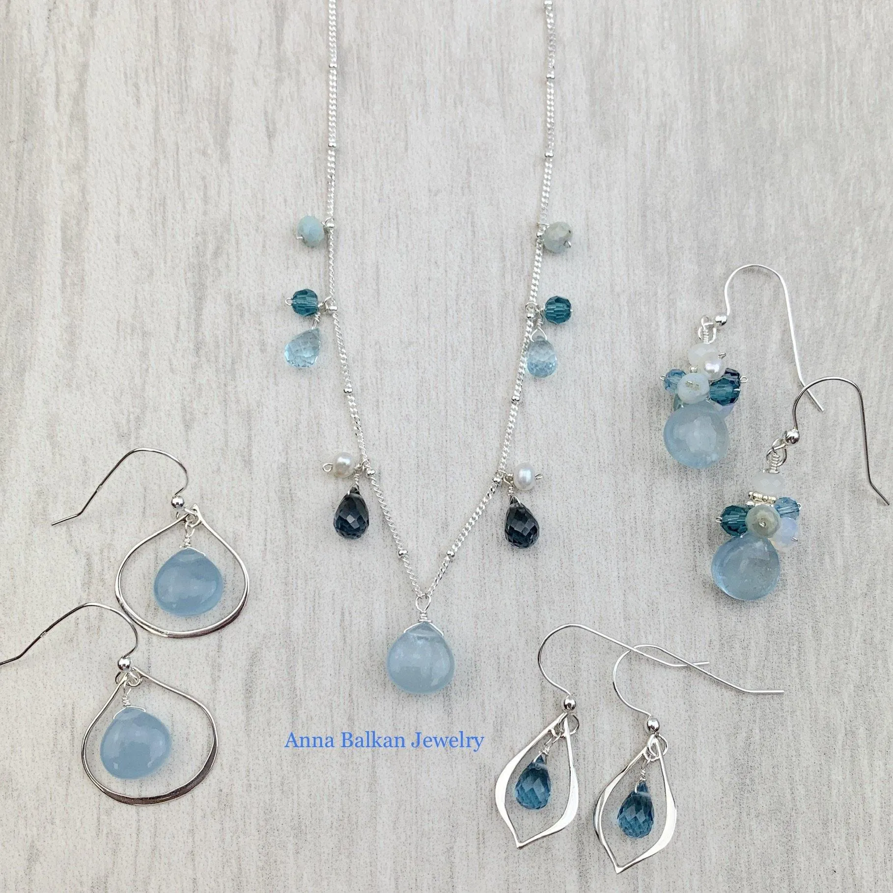 Limited Edition Aquamarine Zina Style Necklace