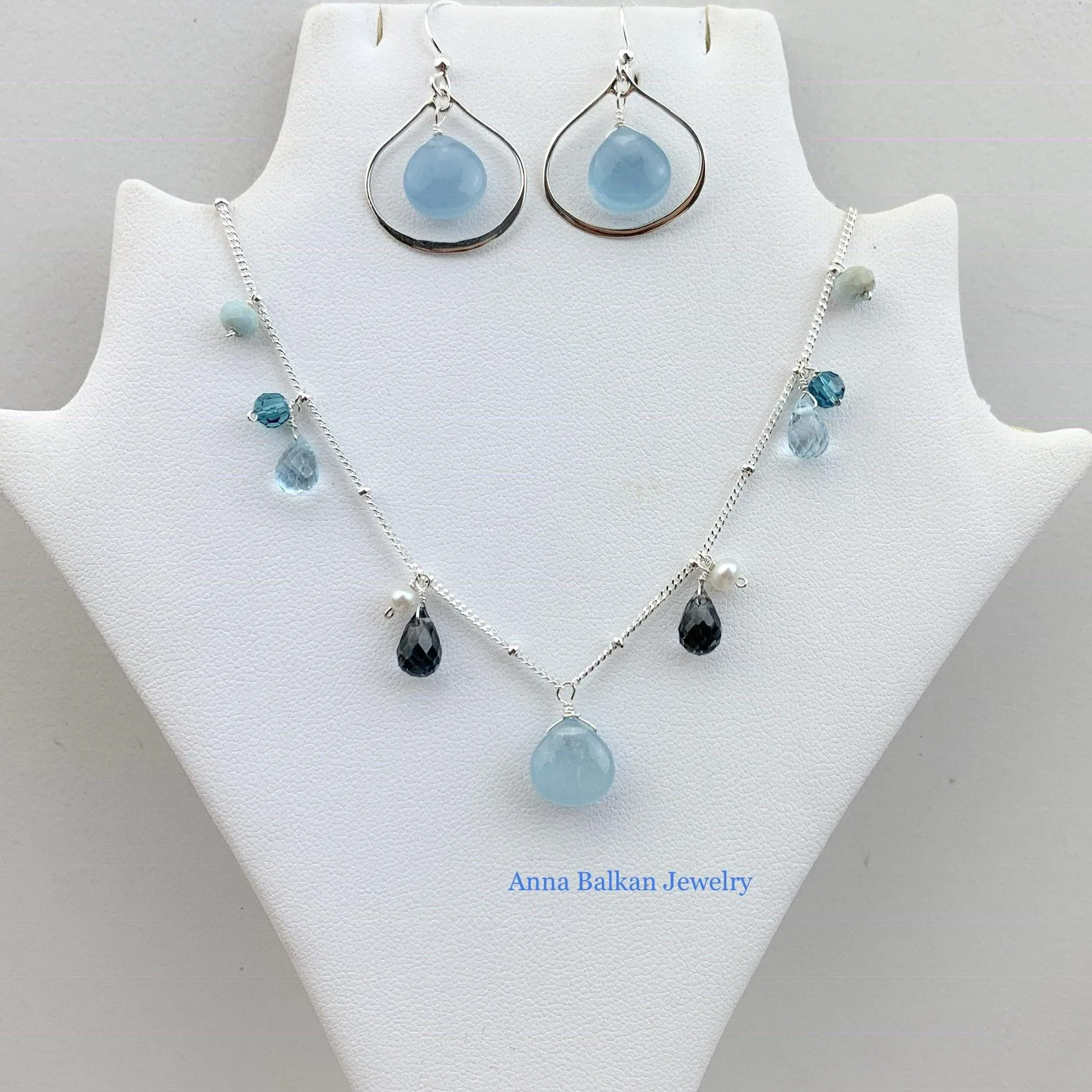 Limited Edition Aquamarine Zina Style Necklace