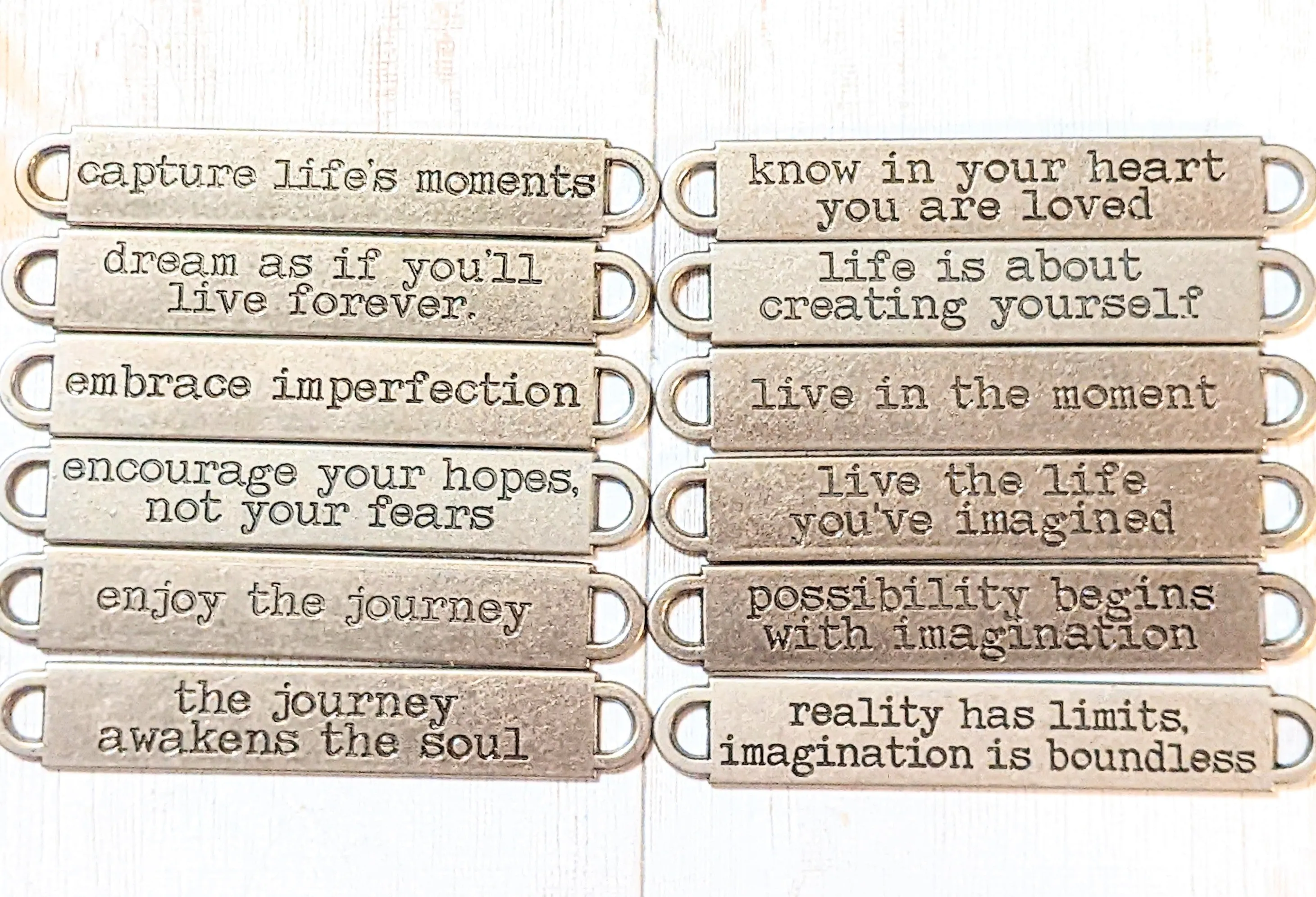 Live in the Moment, Inspirational Quote Twisted rope bolo Bracelet