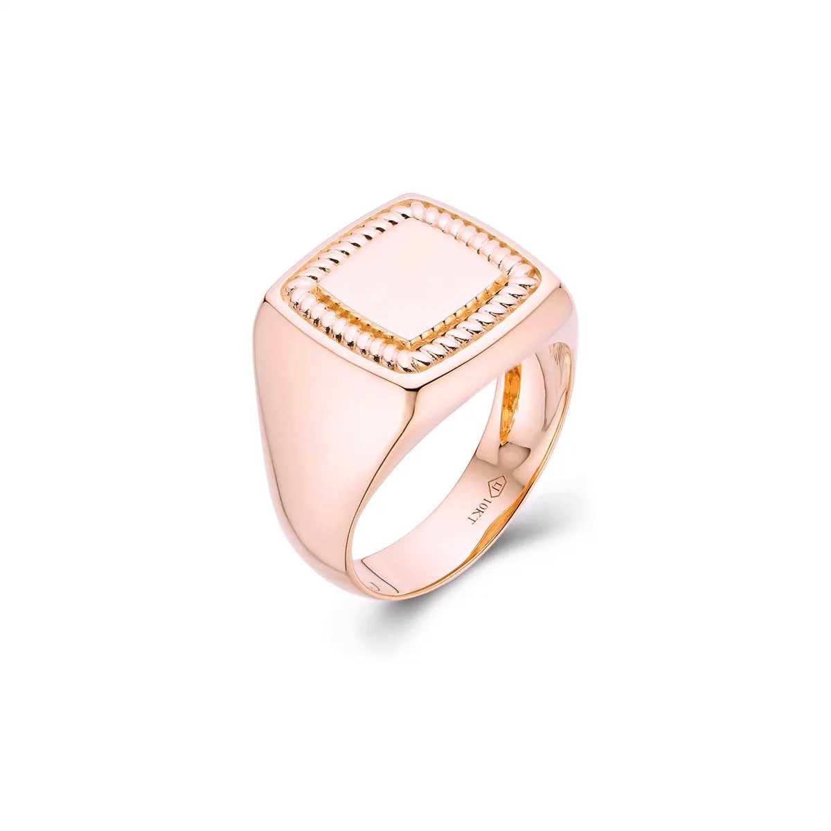 Mens Welding Rivet Signet Ring