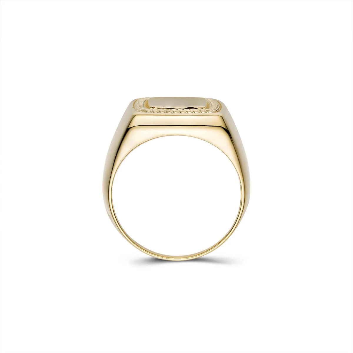 Mens Welding Rivet Signet Ring