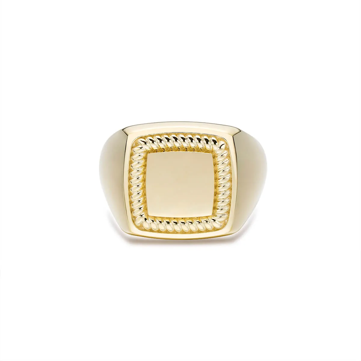 Mens Welding Rivet Signet Ring