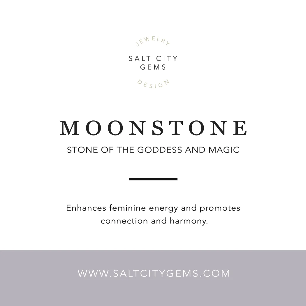 Minimal Moonstone Pendant Necklace