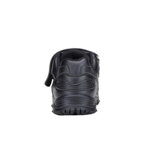 Mt. Emey 3301-1L Black - Children Straight Last Athletic Shoes with Elastic Laces