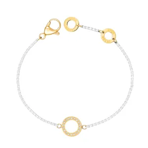 OCEAN WHITE CHAIN WHITE CHIP WITH ZIRCONIA BRACELET