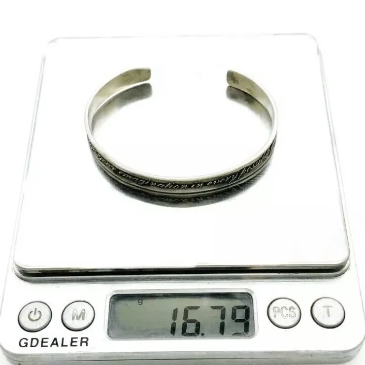 "Indulge Your Imagination" Jane Austen Inscription Affirmation Cuff by Laurel Elliott Dvb New York