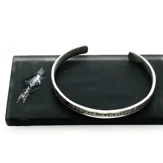 "Indulge Your Imagination" Jane Austen Inscription Affirmation Cuff by Laurel Elliott Dvb New York