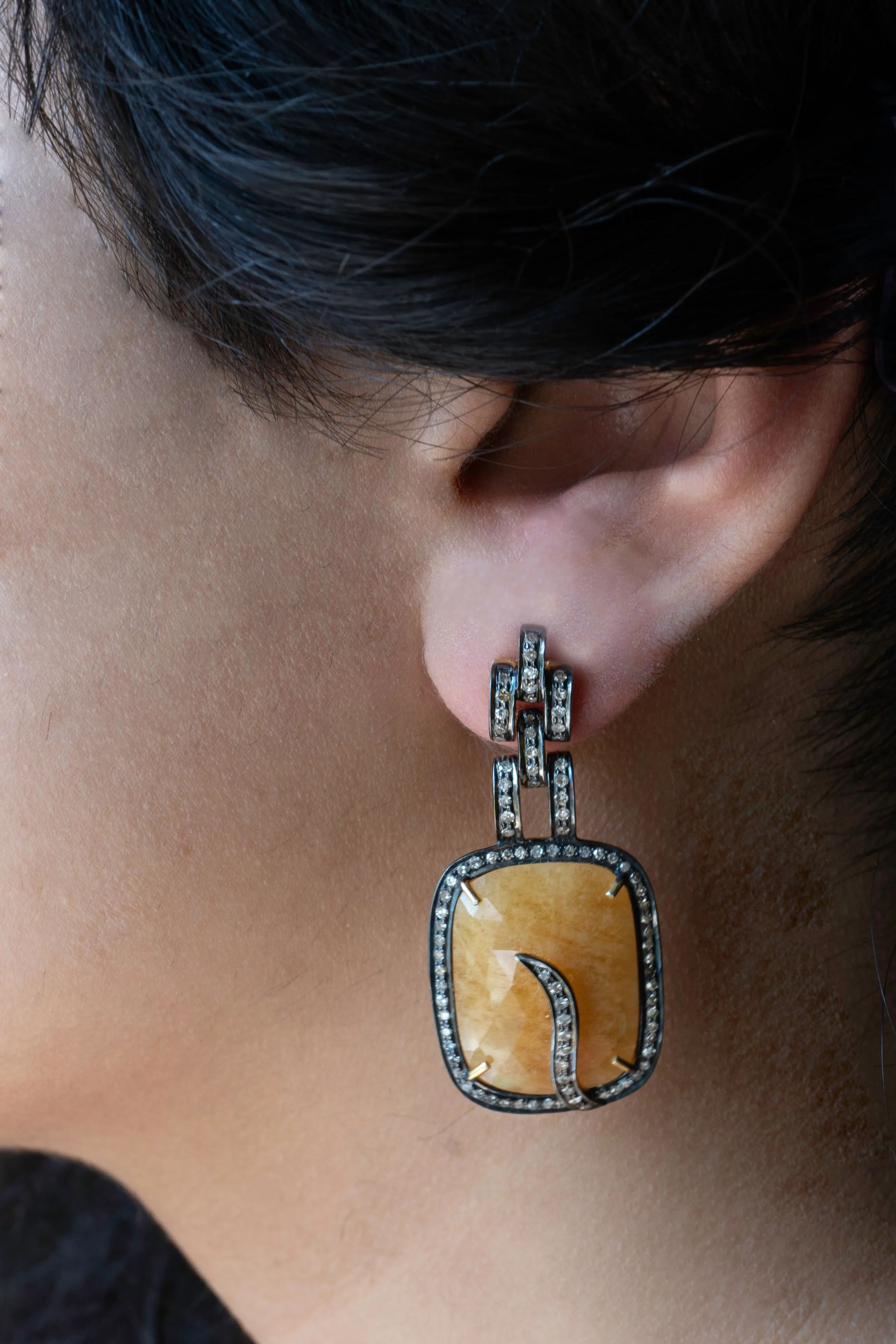Radiant Yellow Topaz Earring