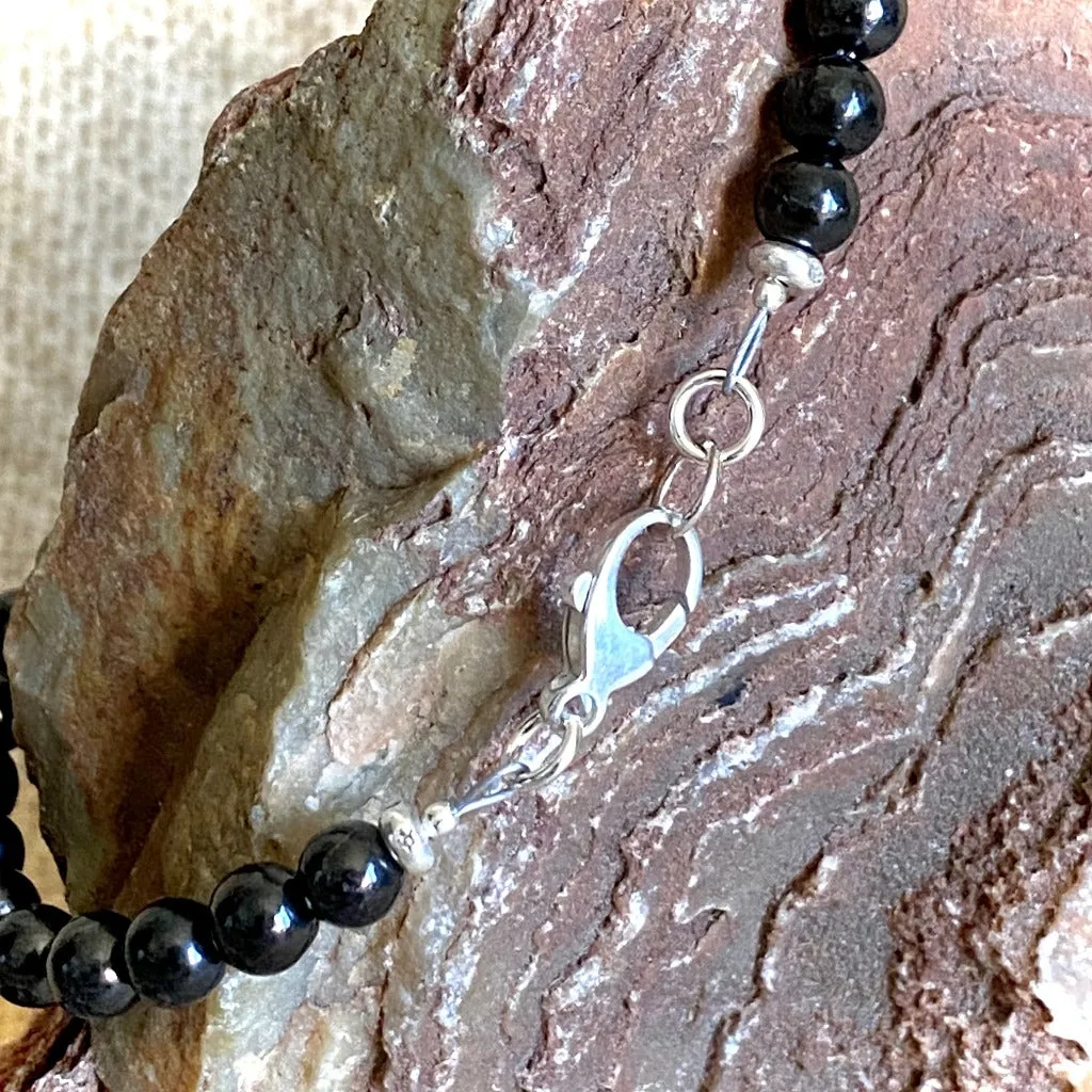 Red Gemstones & Shungite Bracelet, Strength, Passion, Vitality