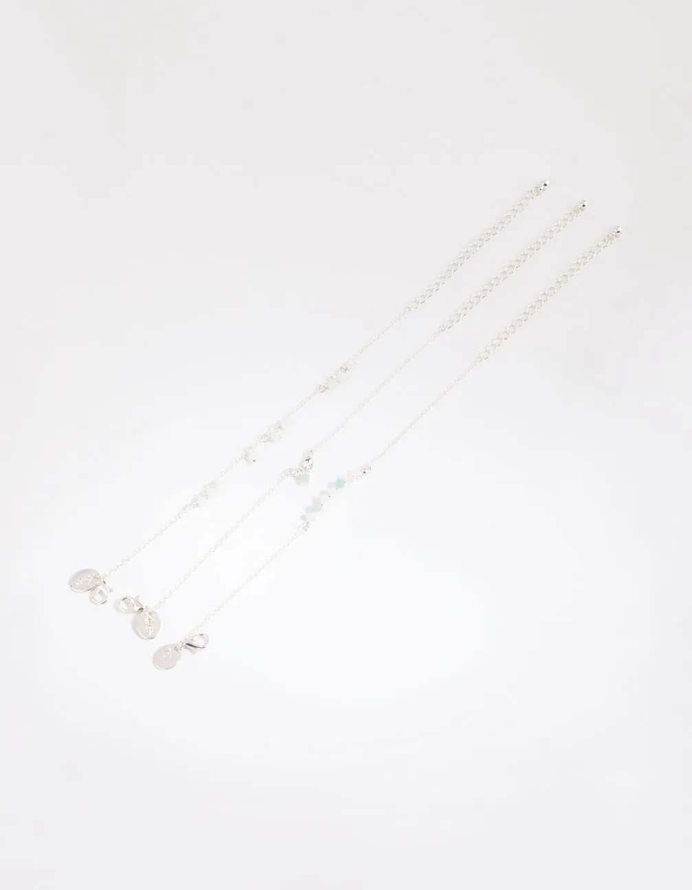 Silver Mixed Bead Bracelet & Anklet Pacl