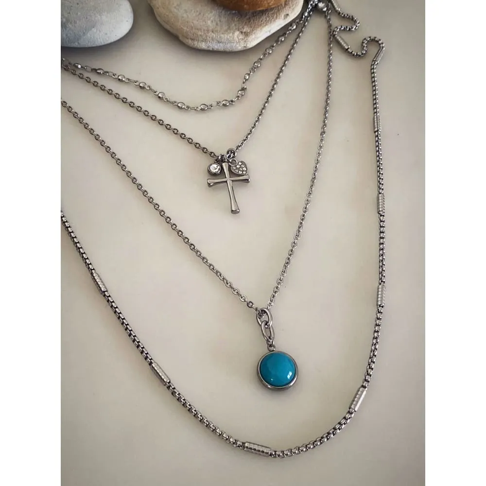 STONE CHARM NECKLACE