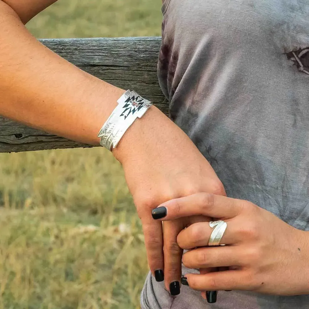 Summer Storm Geometric Cuff Bracelet