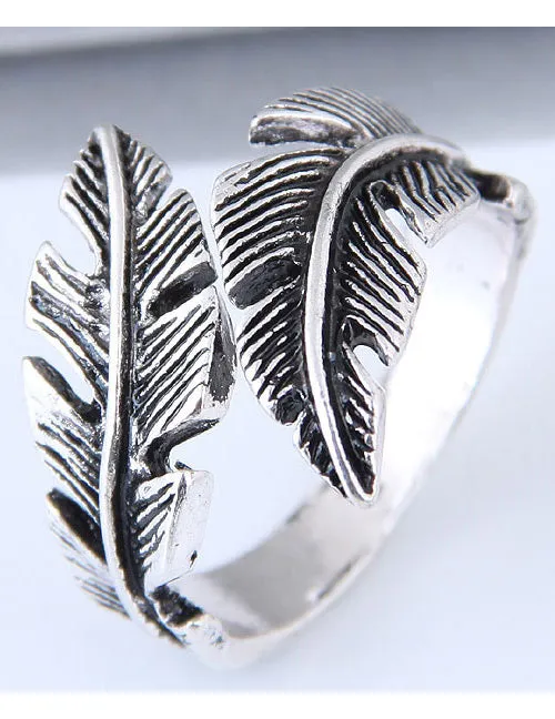 TR55 Silver Leaf Toe Ring