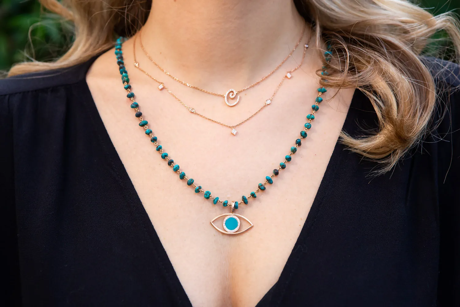 Turquoise Evil Eye Pendant