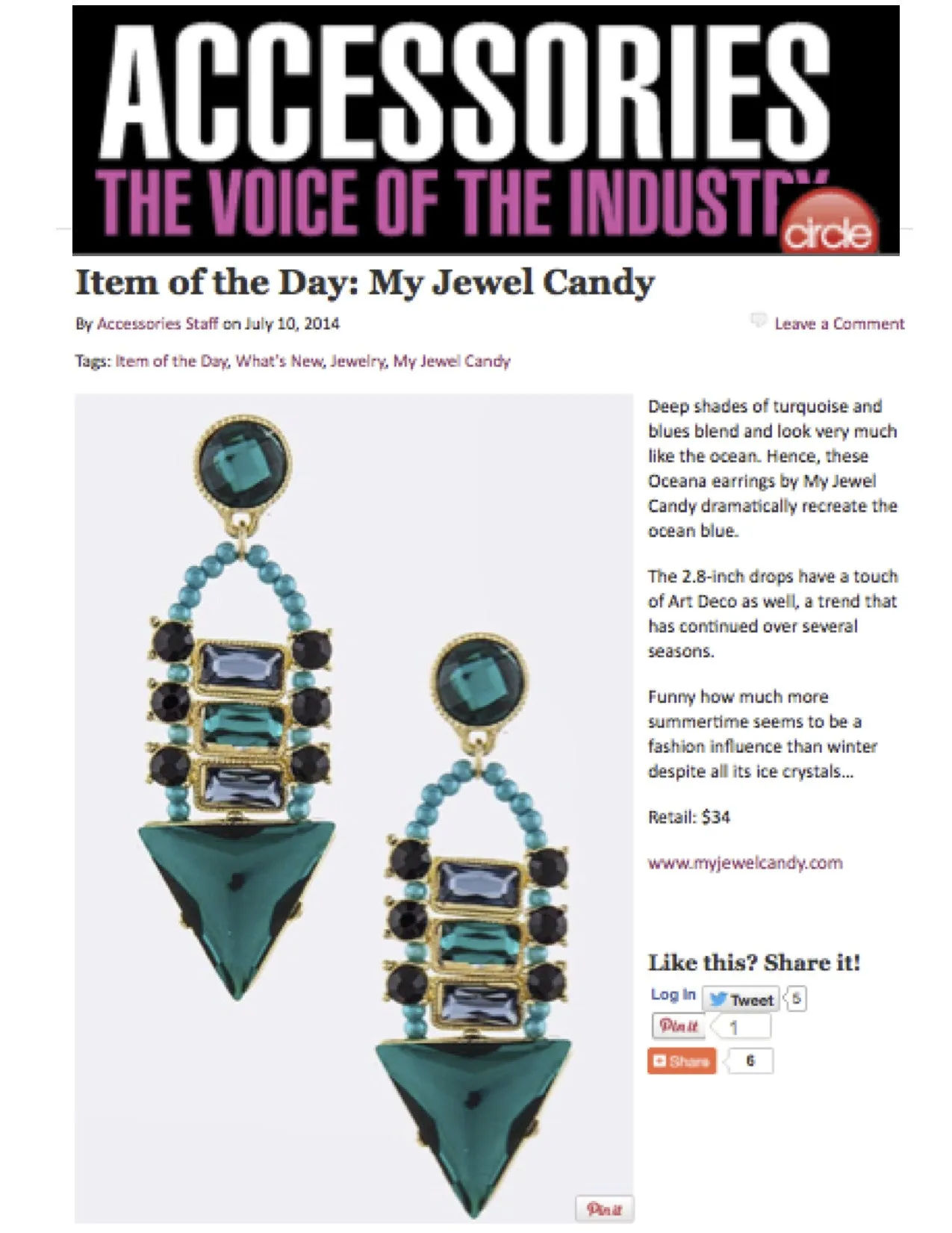 Turquoise Oceana Earrings