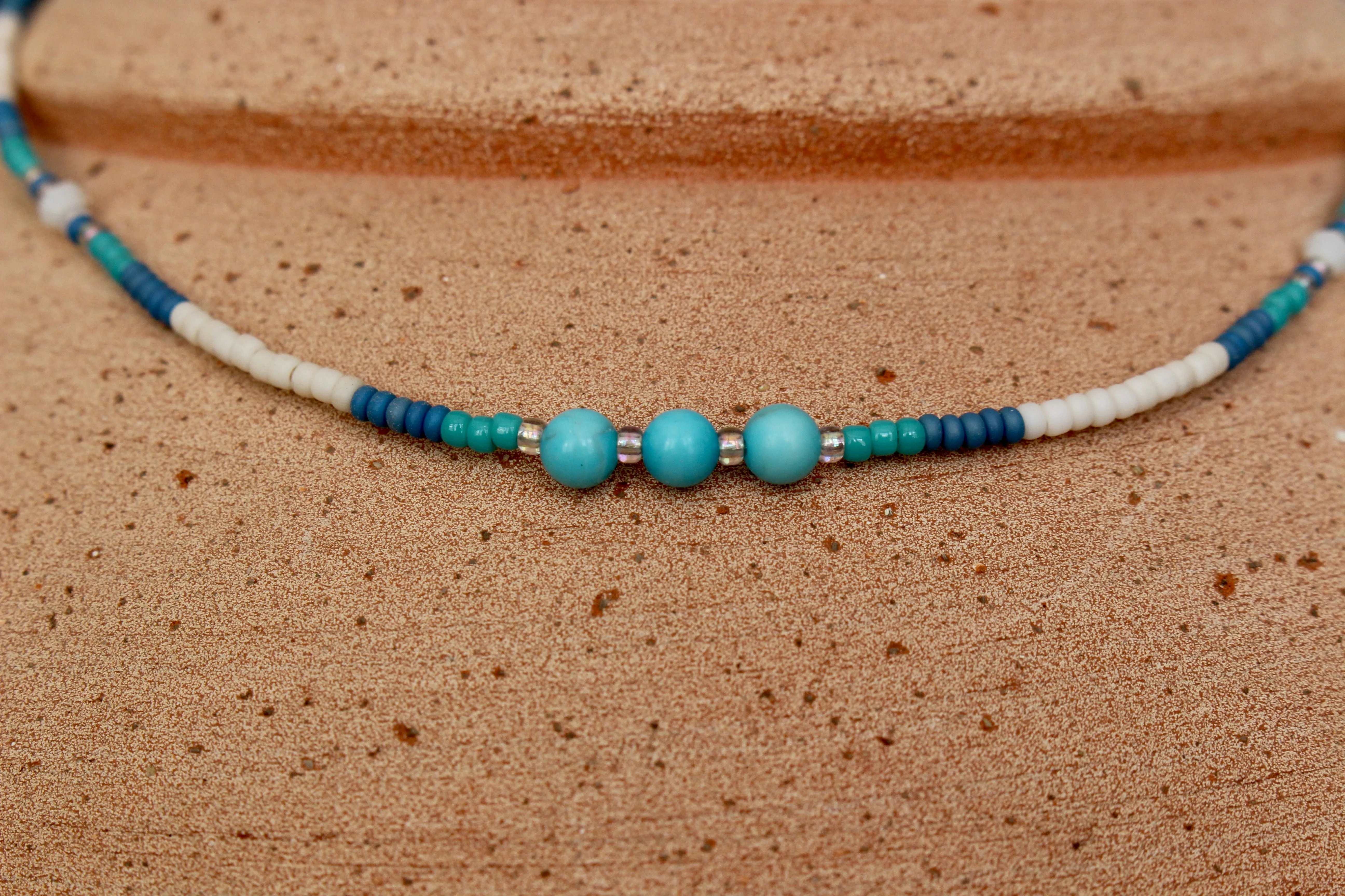 Turquoise Rivers Beaded Necklace