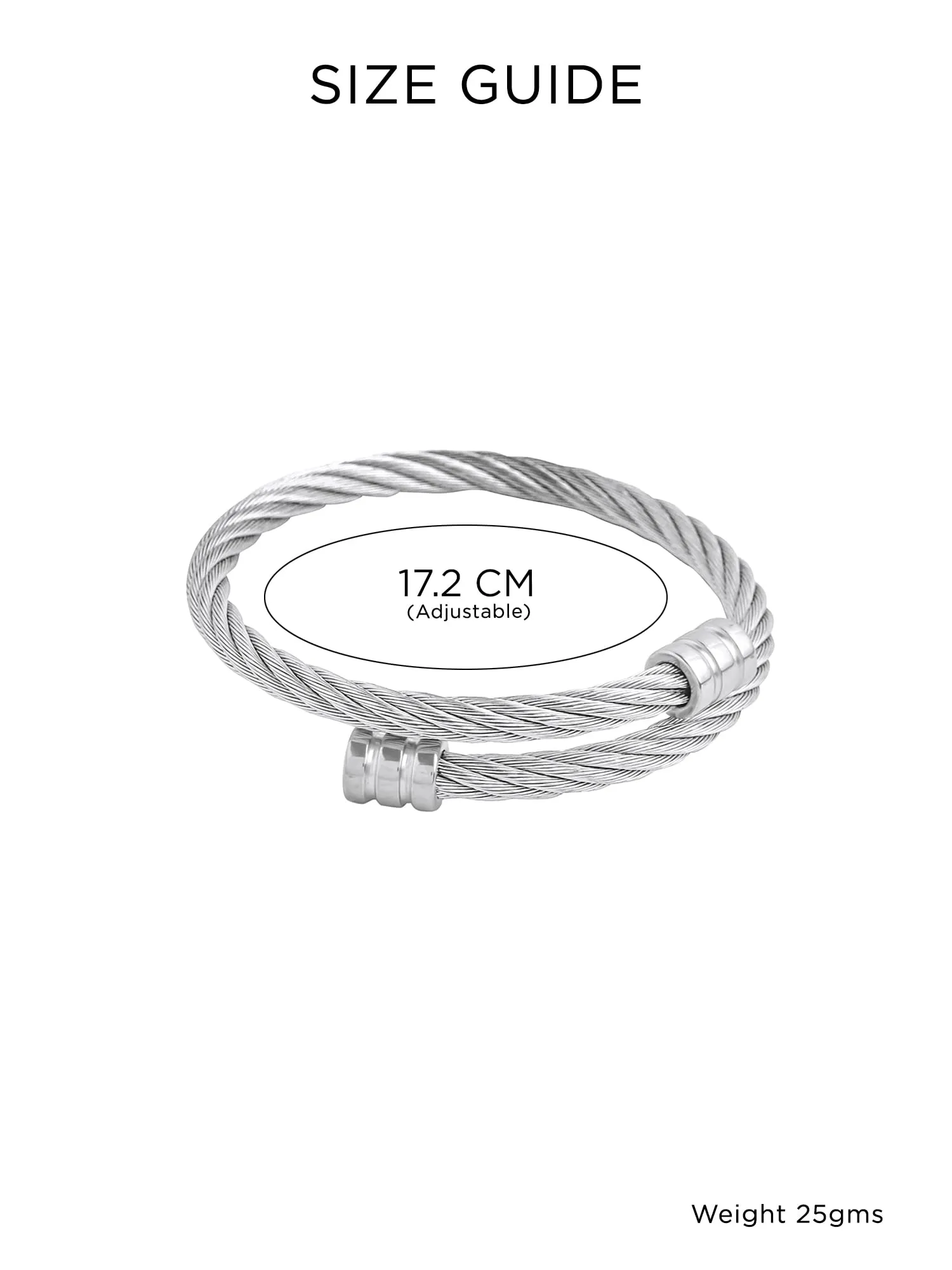 Yellow Chimes Kada Bracelets for Men | Fashion Silver Bracelet | Stainless Steel Open Kada Bracelet for Boys| Hand Accessories for Men | Birthday Gift for Boys & Men Anniversary Gift for Husband