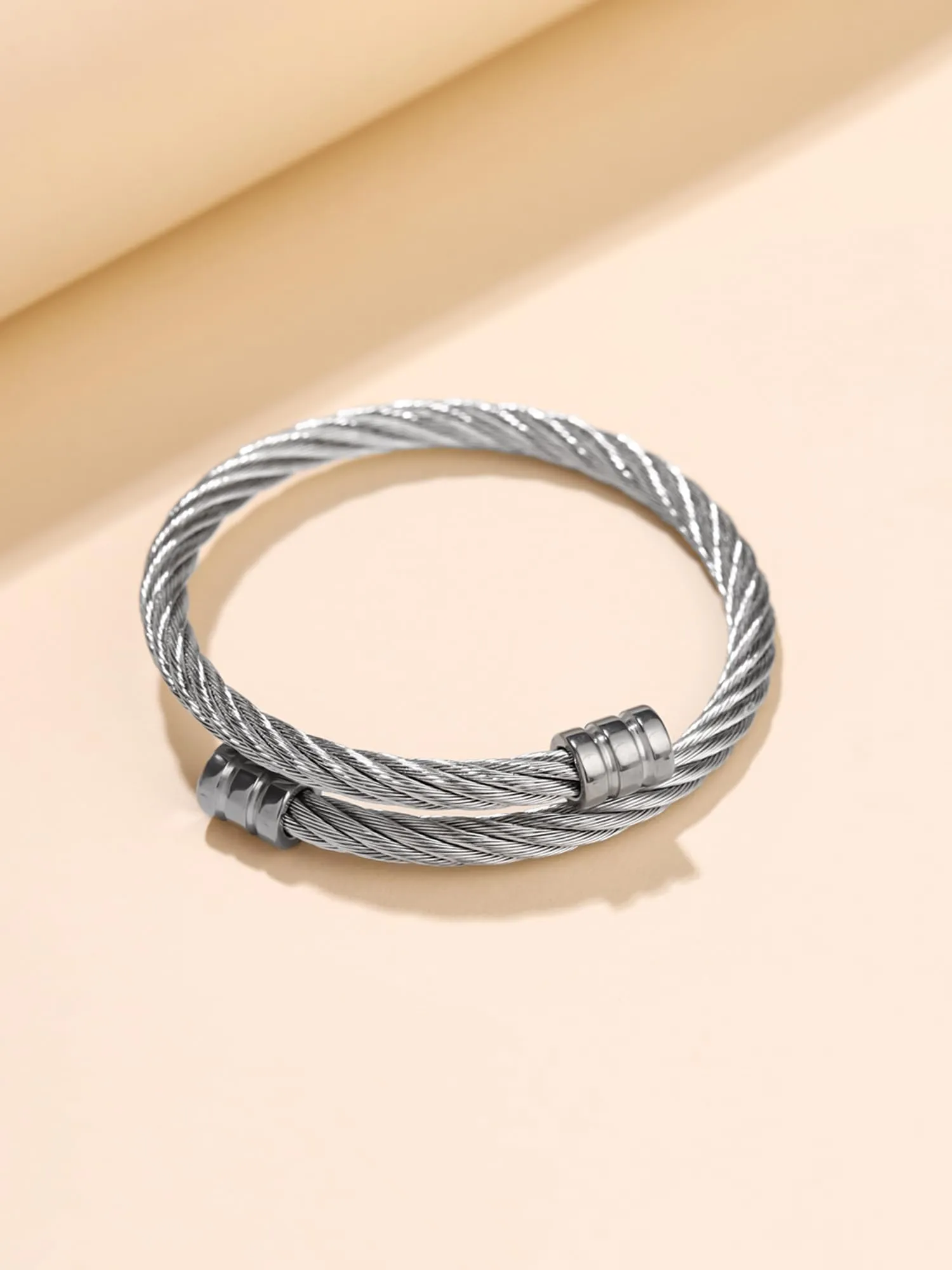 Yellow Chimes Kada Bracelets for Men | Fashion Silver Bracelet | Stainless Steel Open Kada Bracelet for Boys| Hand Accessories for Men | Birthday Gift for Boys & Men Anniversary Gift for Husband