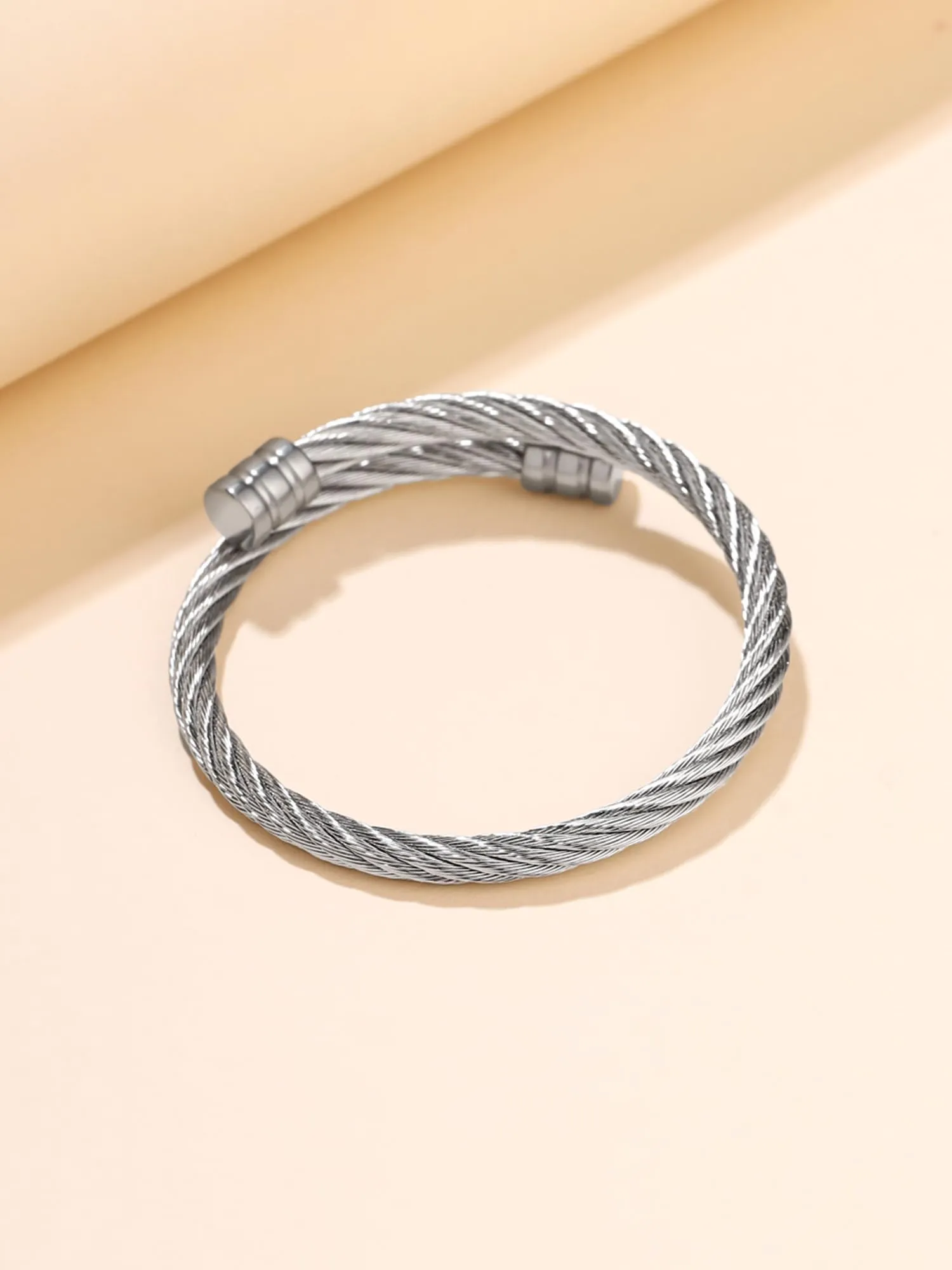 Yellow Chimes Kada Bracelets for Men | Fashion Silver Bracelet | Stainless Steel Open Kada Bracelet for Boys| Hand Accessories for Men | Birthday Gift for Boys & Men Anniversary Gift for Husband