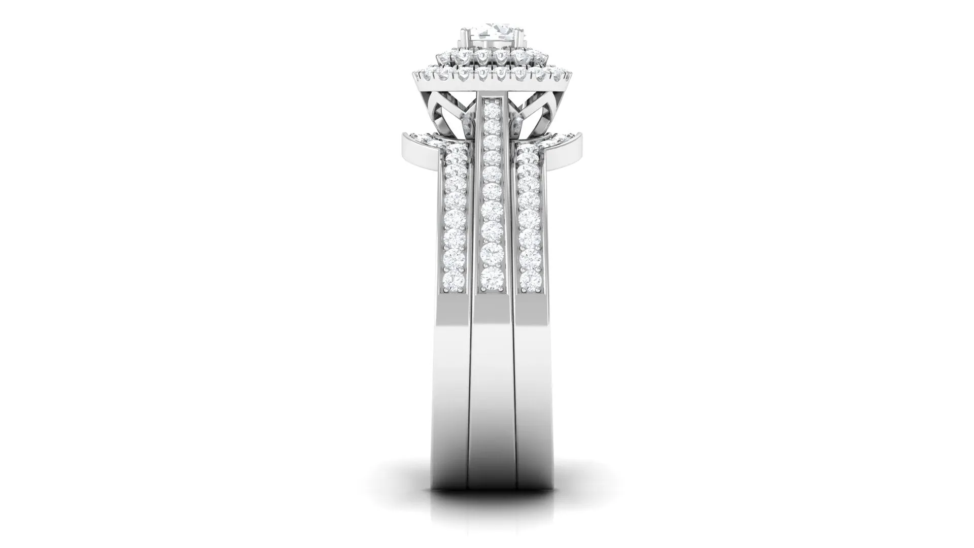 Zircon Statement Bridal Ring Set of 3